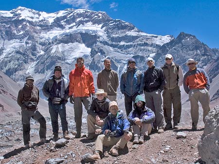 vladimir lancheres and team on aconcagua, on 7summits.com expeditions