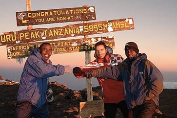 Bojan Koprivica on the summit of Kilimanjaro, 7summits.com Expeditions