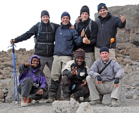 Patrick Hermans and team on Kilimanjaro, 7summits.com Expeditions