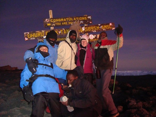Anne McCardle on Kilimanjaro summit, 7summits.com expeditions
