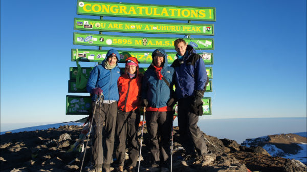 7summits.com clients on the summit of Africa, Kilimanjaro, one of the seven summits